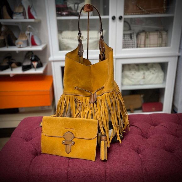 Burberry Susanna fringe bag with clutch - Picture 1 of 16